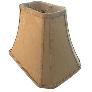ROYAL DESIGNS Lampshade Rectangle Cut Corner Antique Gold/Cream Like New